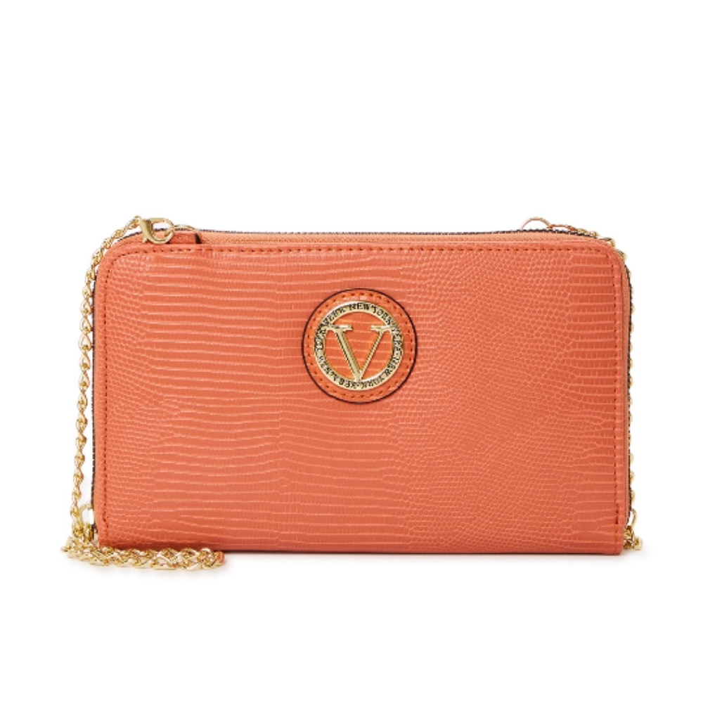NWT Vera New York Women's Cara Wallet Crossbody Bag Cognac